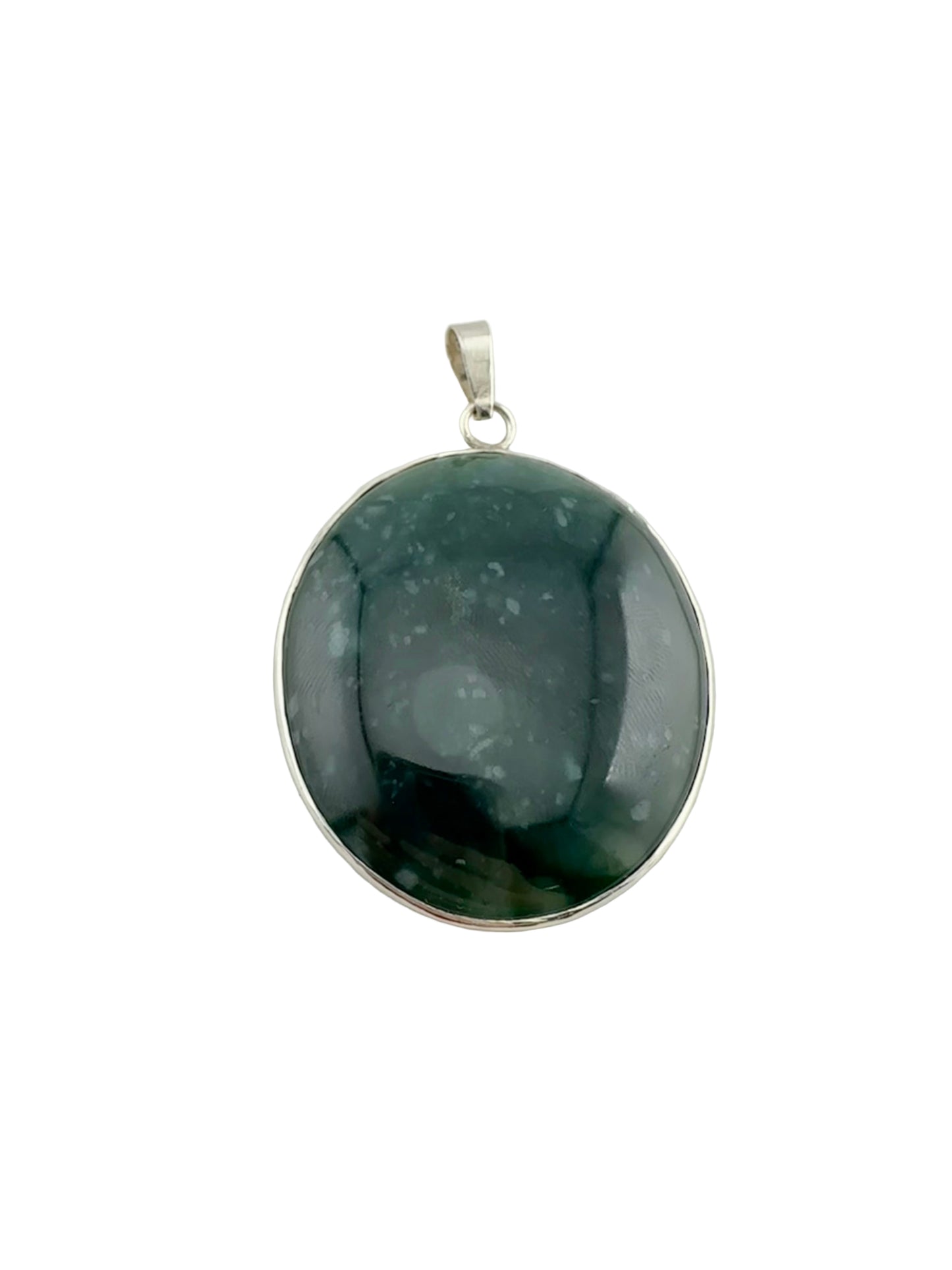 Translucent Green Jade Oval pendant
