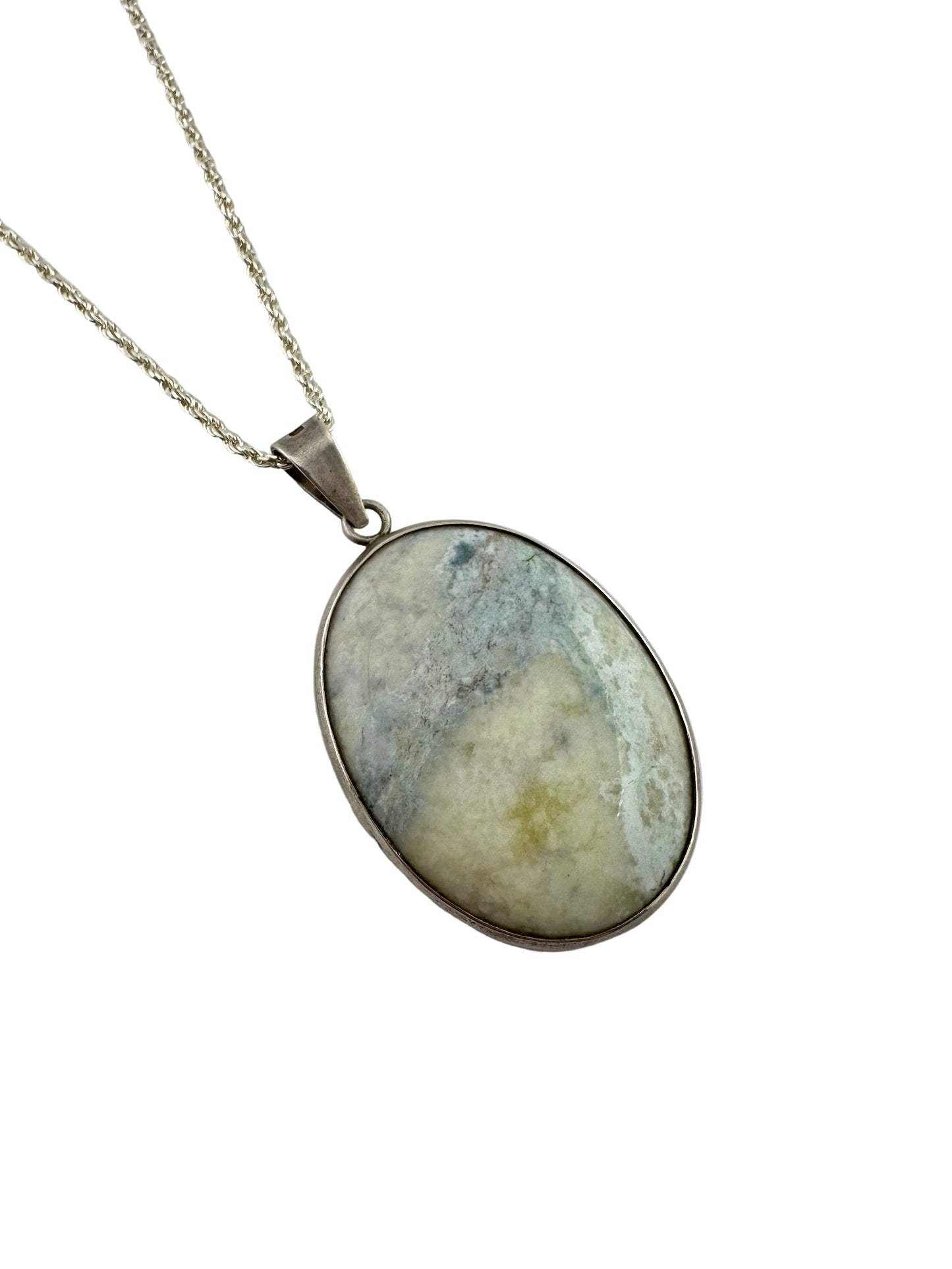 Light Blue and white pendant