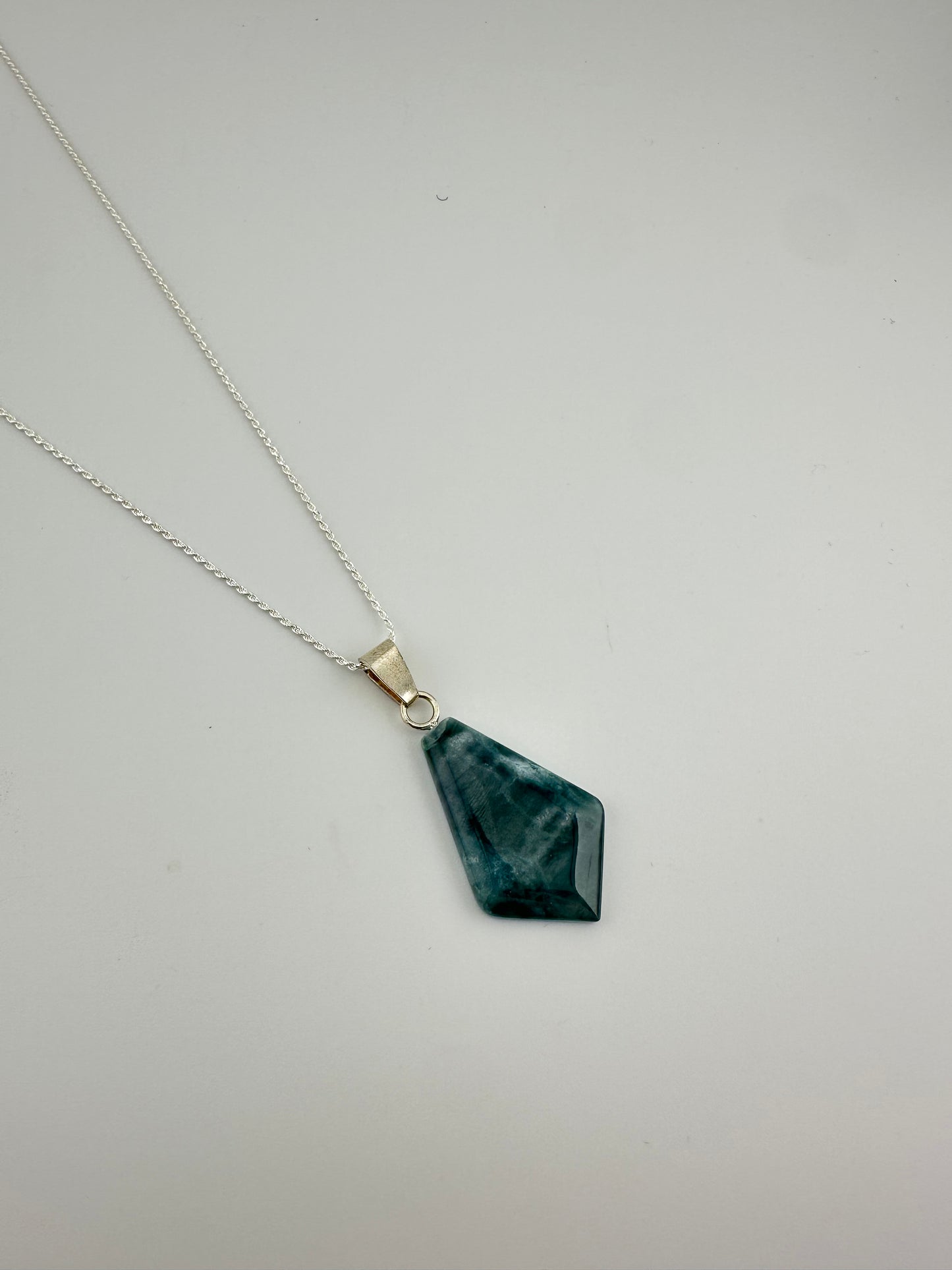 Translucent Jade tear pendant