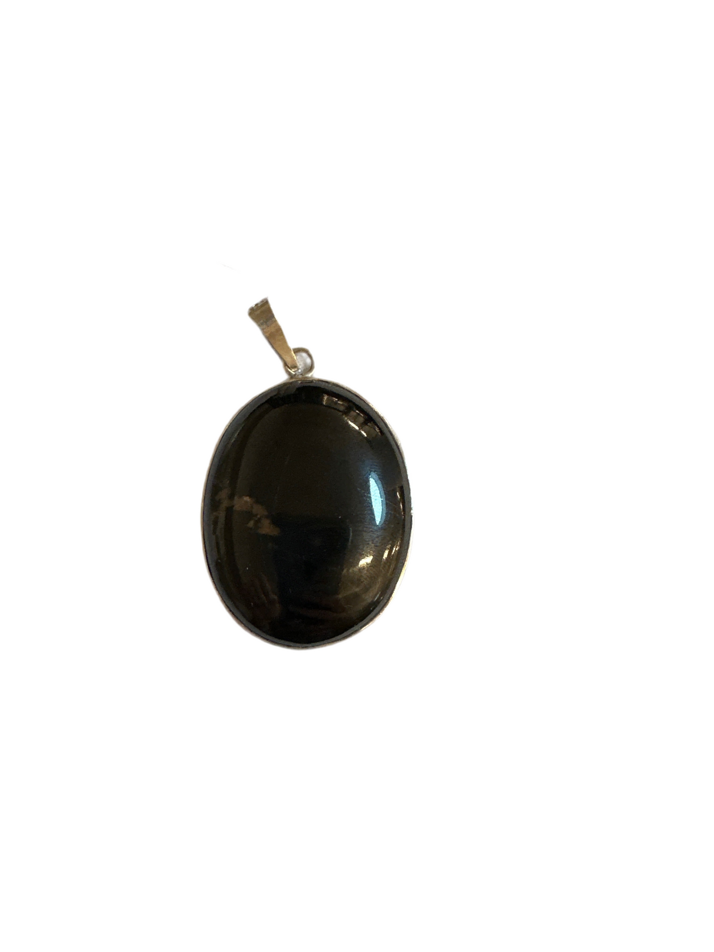 Black Jade circle pendant