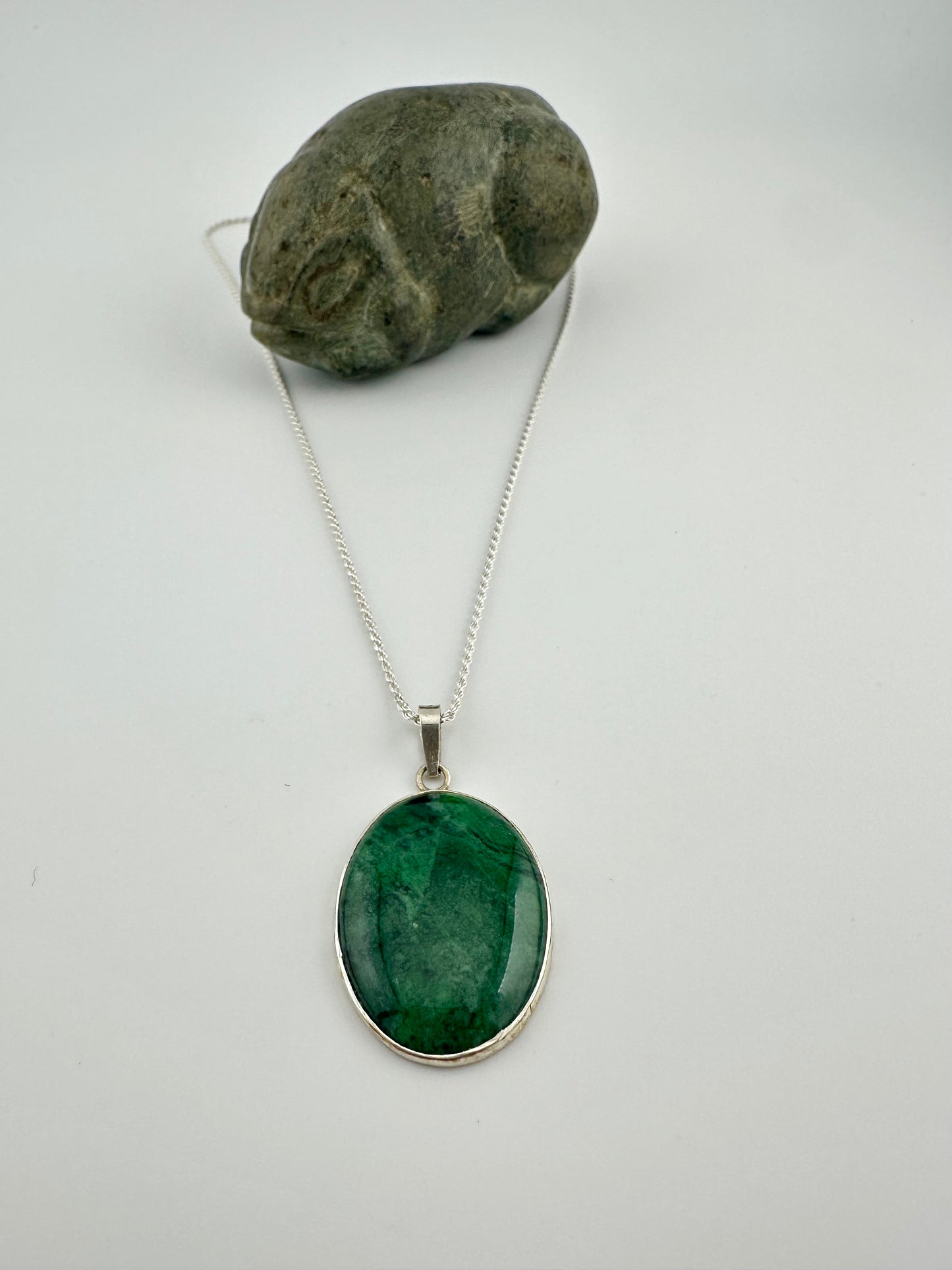 Imperial Jade oval pendant