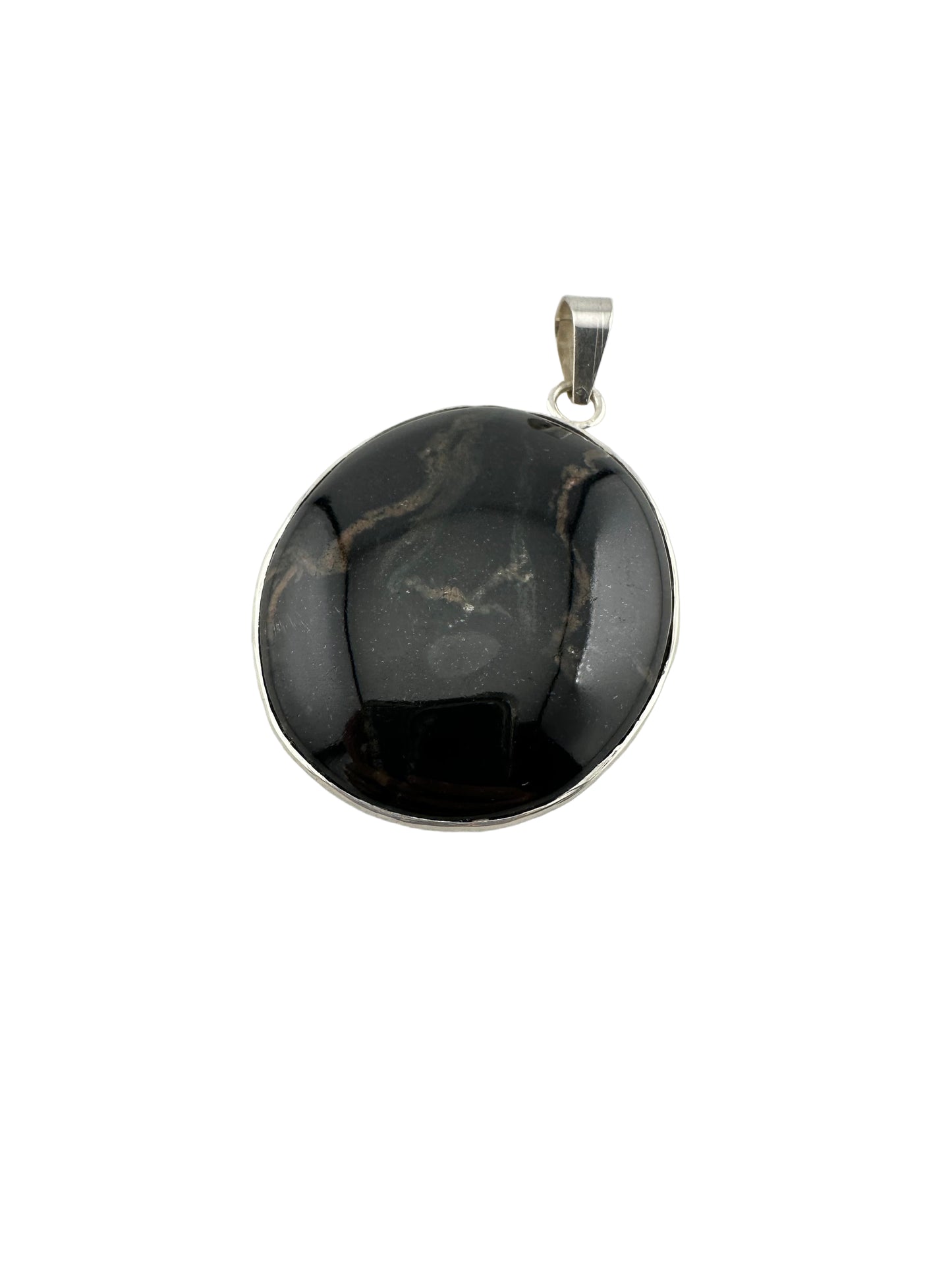 Black with light brown Jade pendant