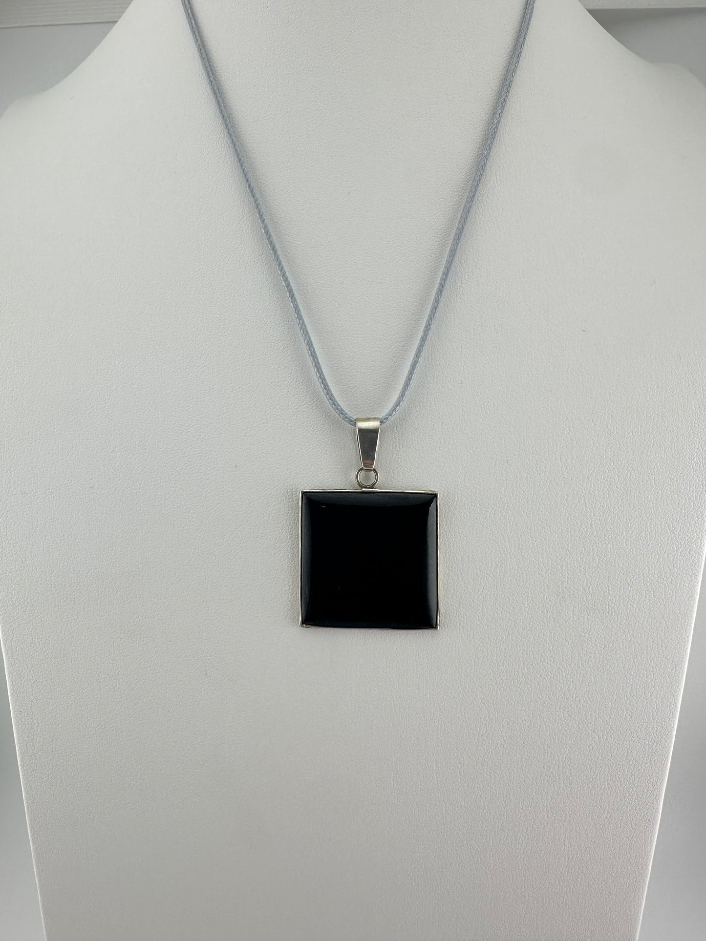 Black Jade square pendant