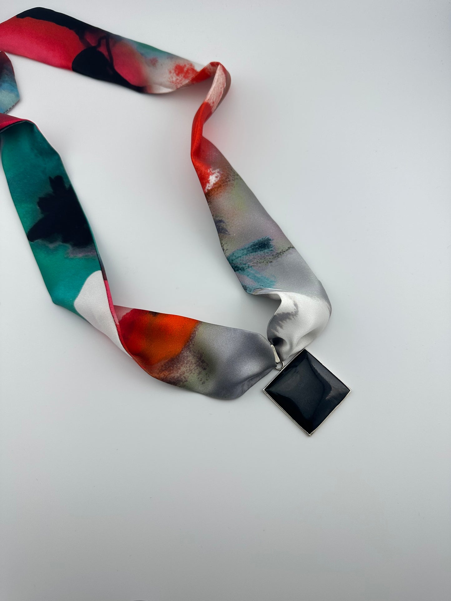 Black Jade square pendant