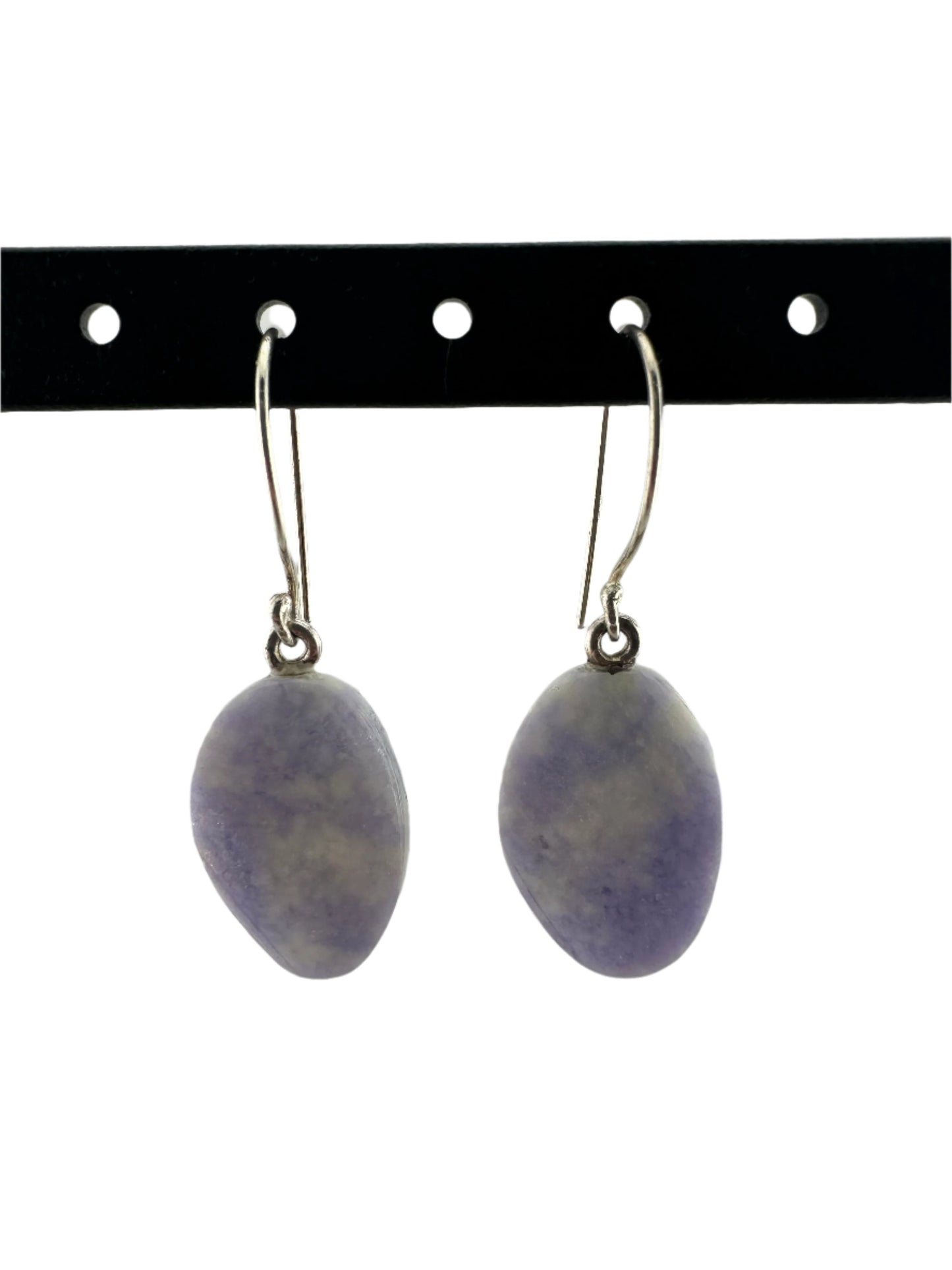 Lavender Jade oval earrings