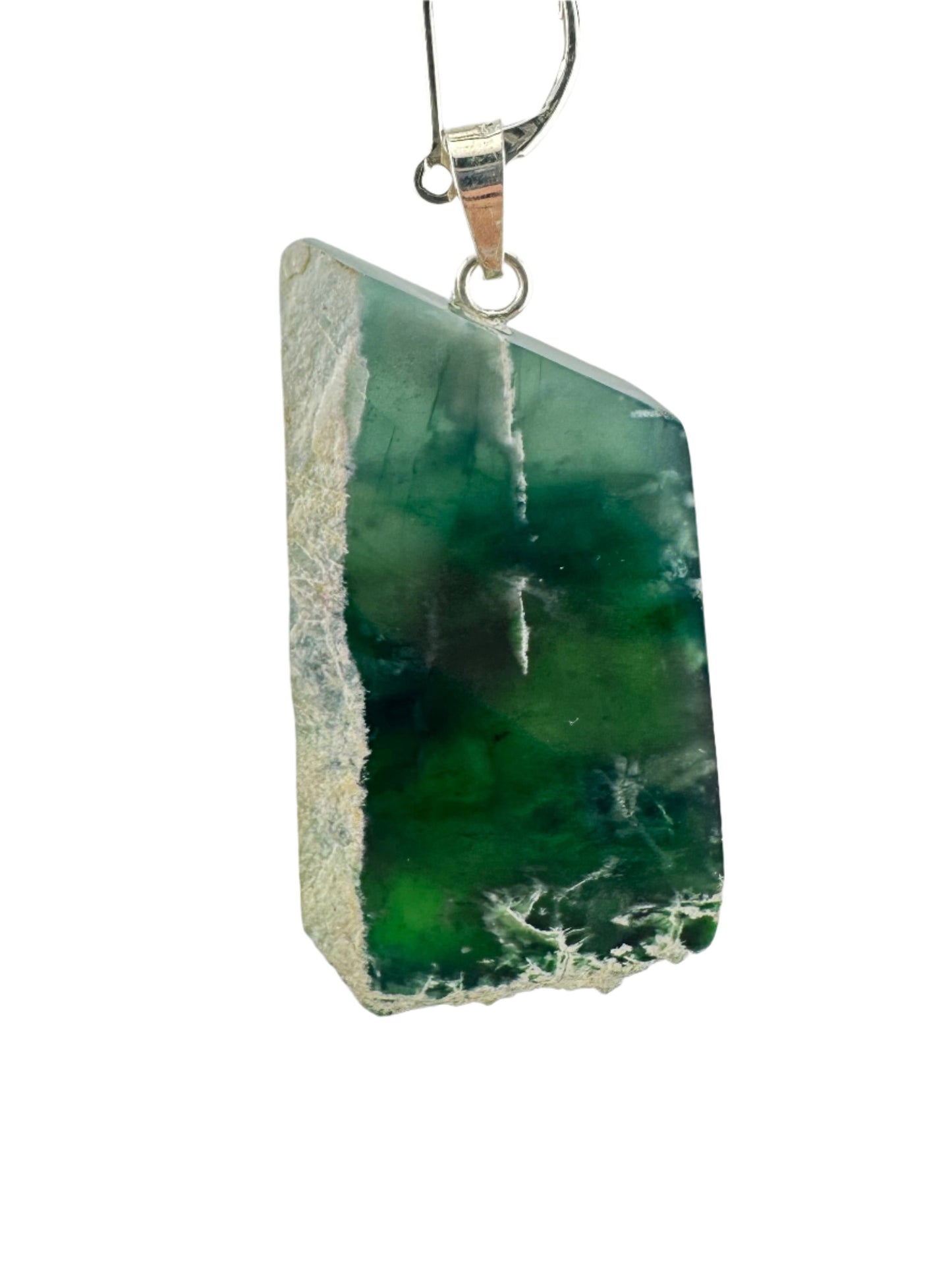 Translucent green Jade abstract pendant