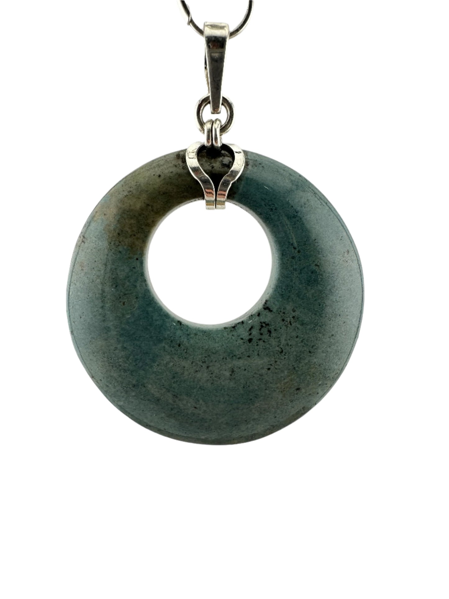 Green Jade Doughnut Pendant