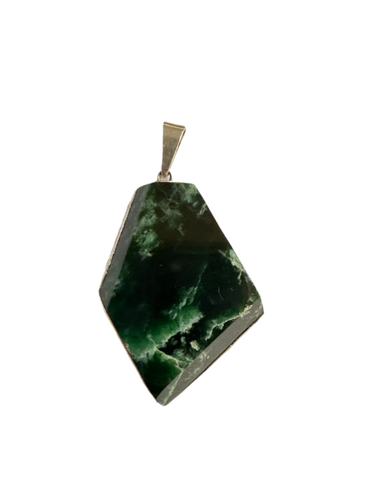 Translucent abstract Jade pendant