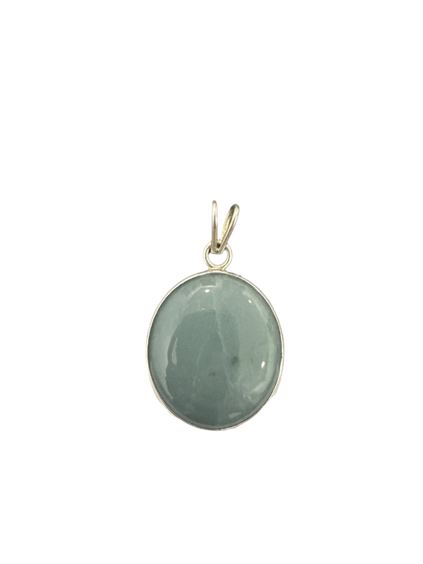 Grayed blue Jade circular pendant