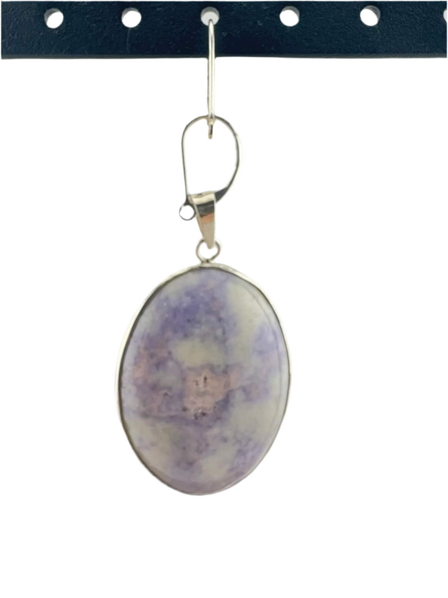 Lavender Jade oval pendant