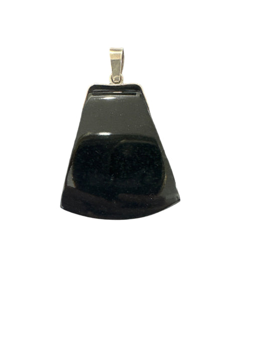 Black Jade trapezoid pendant