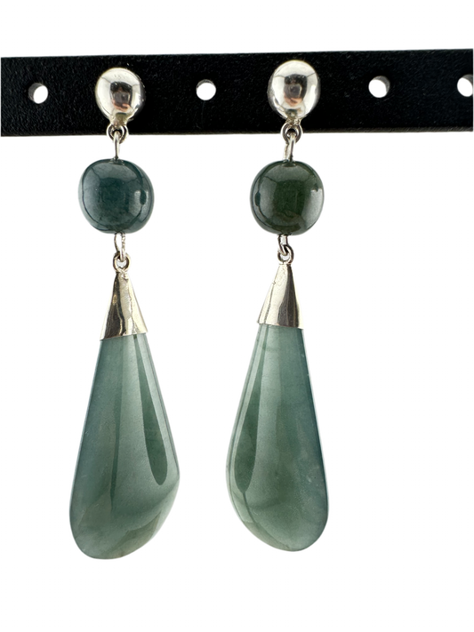 Tunuj collection- Translucent jade earrings