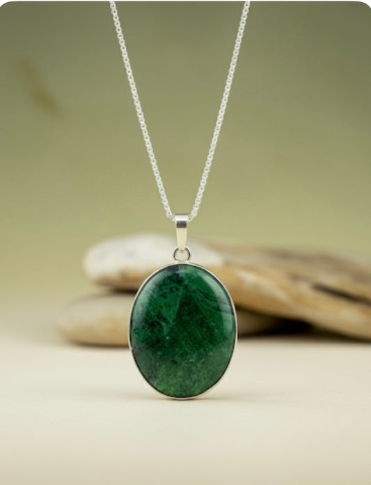 Imperial Jade oval pendant