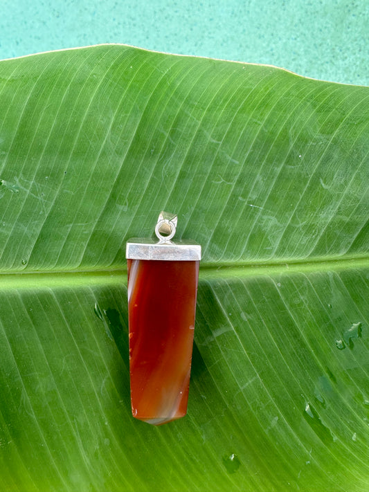 Quartz obelisk pendant