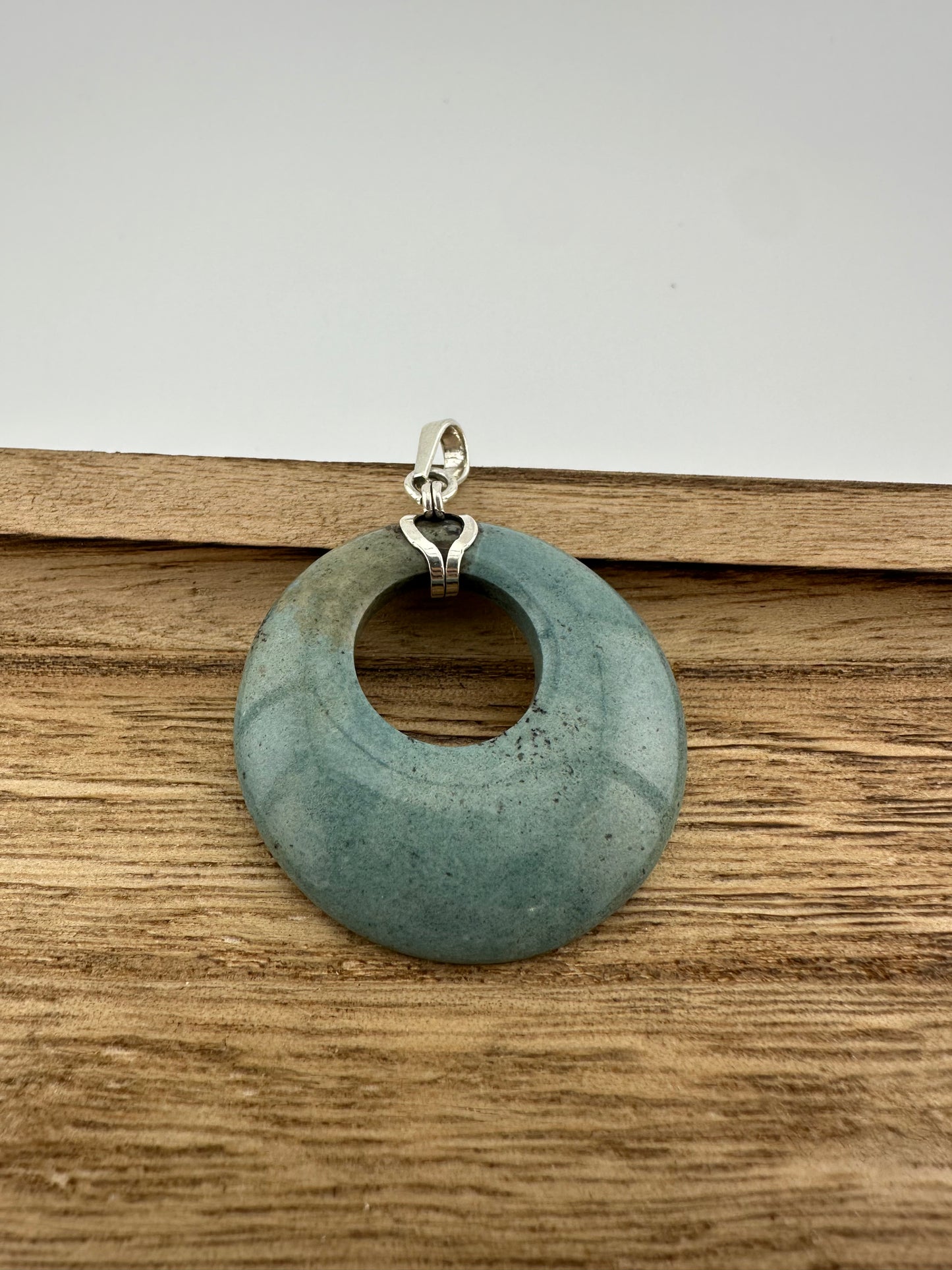 Green Jade Doughnut Pendant